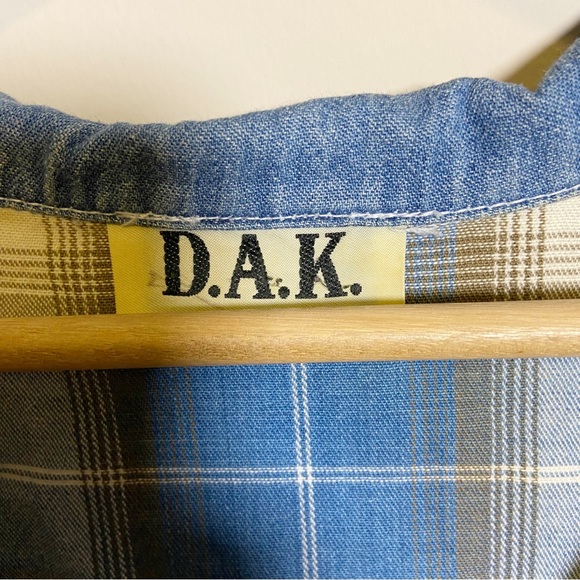 D.A.K Vintage 90s Denim Plaid Sundress - Picture 4 of 5